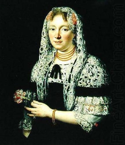 Andreas Stech Portrait of a Patrician Lady from Gdansk. china oil painting image